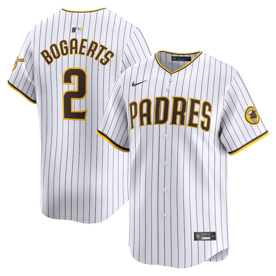 Men San Diego Padres #2 Xander Bogaerts Nike White Home Limited Player MLB Jersey